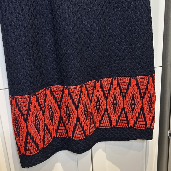 St. John 2 Pc Blue Knitted Wool Blend Dress w/Matching Long Jacket Sz 16 - Picture 13 of 17